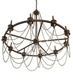 60"W Marcie 10 Lt Chandelier