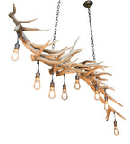 69"L Antlers 8 Lt Oblong Chandelier