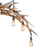 69"L Antlers 8 Lt Oblong Chandelier