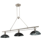 70"L Deco Ball 3 Lt Noir Swirl Island Pendant