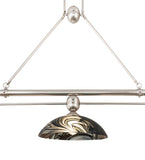 70"L Deco Ball 3 Lt Noir Swirl Island Pendant