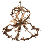 58" W Antlers Fallow Deer 12 Lt Chandelier