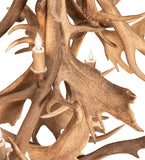 55"W Antlers Elk & Fallow Deer 10 Lt Chandelier