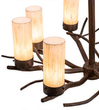 30"W Winter Solstice 12 Lt Lodge Chandelier