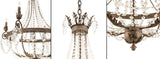 34"W Antonia 4 Lt Chandelier