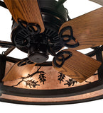 45"W Oak Leaf & Acorn Chandel-Air Fan