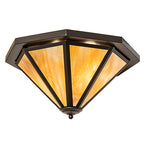 22"W American Craftsman Mission Octagon Flushmount