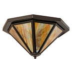 22"W American Craftsman Mission Octagon Flushmount