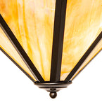 22"W American Craftsman Mission Octagon Flushmount