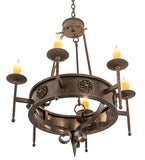 30"W Lorenzo 6 Lt Chandelier