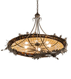 52"W Oak Leaf & Acorn Inverted Pendant