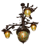 48"W Acorn Branch 4 Lt Cascading Chandelier