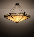 42"W Peaches Tiffany Victorian Inverted Pendant