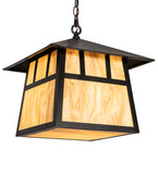 16"Sq Stillwater Double Bar Mission Outdoor Pendant