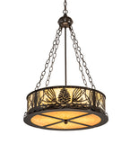 22"W Mountain Pine Inverted Pendant