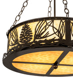 22"W Mountain Pine Inverted Pendant