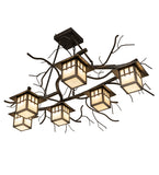 51"L Winter Solstice 6 Lt Oblong Chandelier