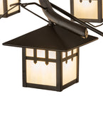 51"L Winter Solstice 6 Lt Oblong Chandelier