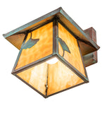 8"W Stillwater Ginkgo Straight Arm Outdoor Wall Sconce