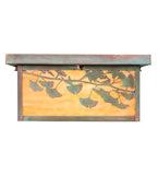 14"Sq Hyde Park Ginkgo Outdoor Flush Mount