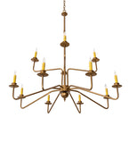 42"W Yanis 12 Lt Two Tier Chandelier