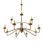 42"W Yanis 12 Lt Two Tier Chandelier