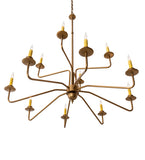 42"W Yanis 12 Lt Two Tier Chandelier