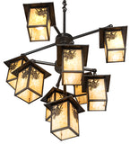 34"W Seneca Winter Pine 9 Lt Chandelier