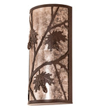 10" Wide Oak Leaf & Acorn Wall Sconce