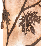 10" Wide Oak Leaf & Acorn Wall Sconce