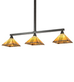 62"L Prairie Corn 3 Lt Island Pendant