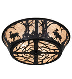 23"W Moose at Dawn Flush Mount