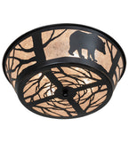 22"W Bear on the Loose Flush Mount