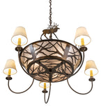 35"W Elk on the Loose 5 Lt Chandelier
