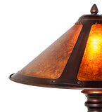 23"H Van Erp Amber Mica Table Lamp