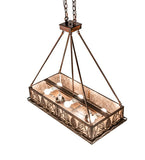 36"L Mountain Pine Oblong Inverted Pendant