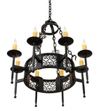 28"W Toscano 8 Lt Chandelier
