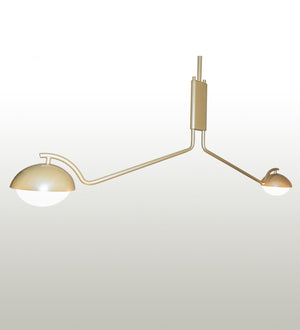 62"L Bola Deux 2 Panel Oblong Island Pendant