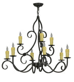 36"W Clayton 9 Lt Chandelier
