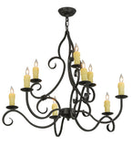 36"W Clayton 9 Lt Chandelier