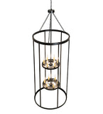 36"W Cilindro Leeds 12 Lt Pendant