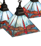 36"Sq Prairie Dragonfly 5 Lt Chandelier