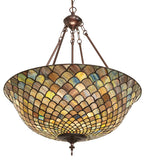 24"W Tiffany Fishscale Inverted Pendant