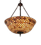 24"W Tiffany Fishscale Inverted Pendant