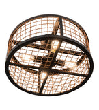 24"W Paloma Golpe Semi-Flush Mount