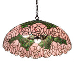 22"W Tiffany Cabbage Rose Pendant