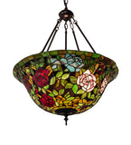 24"W Tiffany Rosebush Inverted Pendant
