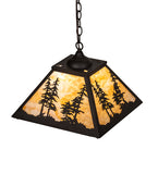 16"Sq Tall Pines Pendant