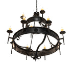 48"W Lorenzo 12 Lt Two Tier Chandelier