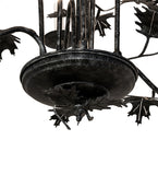 36"W Oak Leaf 9 Lt Chandelier
